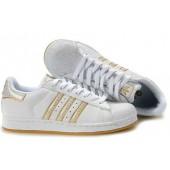 adidas chaussures superstar ii or blanc femmes